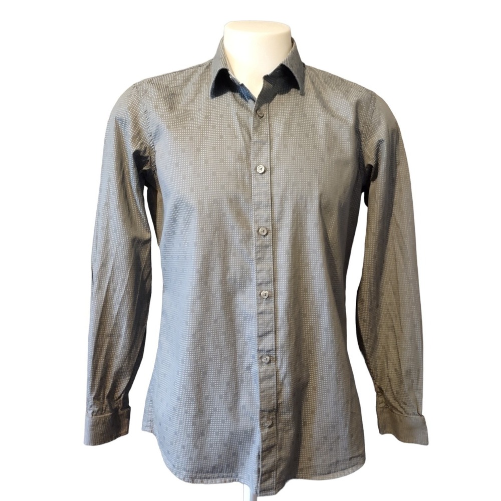 Armani Exchange‎ Womans Long Sleeve Button Down Shirt Adult Large Collar Logo